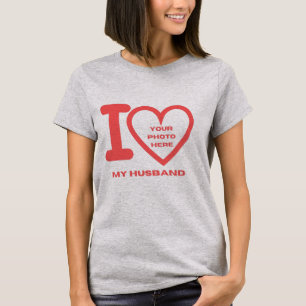 SKAYMARTS J'aime mon mari photo T-shirt