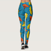 SKAYMARTS | Jaune Floral African Prints Leggings (Dos)