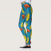 SKAYMARTS | Jaune Floral African Prints Leggings (Gauche)