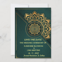 Skaymarts | Mandala kalligrafisch script opslaan Save The Date