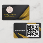 Skaymarts | Minimale zwart-gele QR-code Visitekaartje (Voorkant / Achterkant)