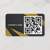 Skaymarts | Minimale zwart-gele QR-code Visitekaartje (Achterkant)