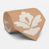 Skaymarts | Modern White Brown Kantoor Cute Stropdas (Opgerold)