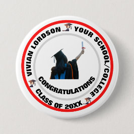 Skaymarts | Ring Circle Afstuderen Celebration Ronde Button 7,6 Cm