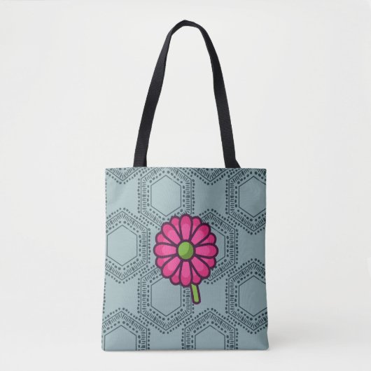 SKAYMARTS | Sac d'achat Rose Boho bleu (Devant)