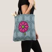 SKAYMARTS | Sac d'achat Rose Boho bleu (De près)