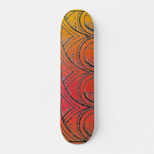 Skeelerboard met middeleeuwse architectuur skateboard