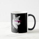 Skeezix le chat "Bad Boy" Mug<br><div class="desc">Skeezix the Cat tout mauvais garçon dans une veste de motards en cuir et des tons roses.</div>