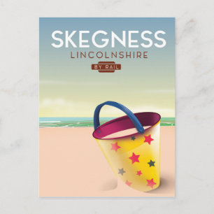 Skegness Lincolnshire Per spoor Briefkaart