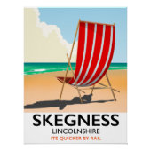 Skegness Lincolnshire strand poster Perfect Poster (Voorkant)