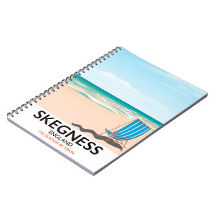 Skegness vintage trein reisposter. notitieboek