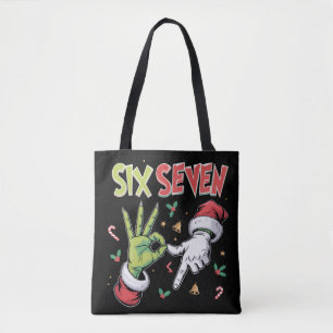 Skelet 6 7 Kerstmis Zes Zeven Meme Kerstmis Draagtas