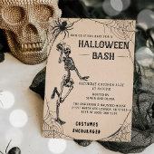 Skelet Adult Halloween Bash Party Kaart