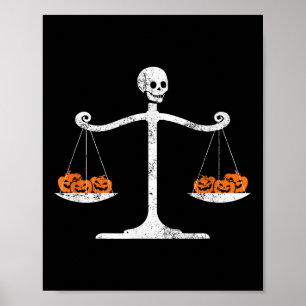 Skelet advocaat Halloween sarcastisch rechtenstude Poster