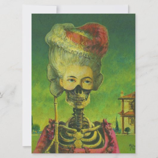 Skelet altijd uitnodigen kaart (Voorkant)