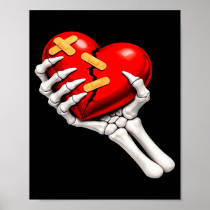 Skelet & hartverscheurende anti-valentijns-dag poster
