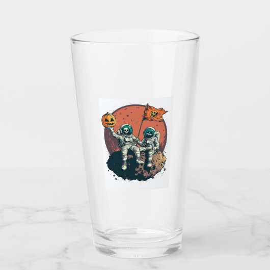 Skelet Astronaut Bemanning Glas (Voorkant)