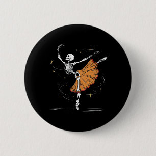 Skelet Ballerina Ballet Dans Halloween Ronde Button 5,7 Cm