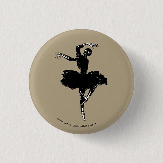 skelet ballerina ronde button 3,2 cm (Voorkant)