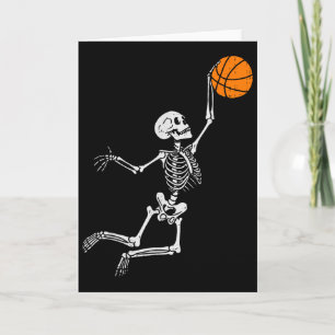 Skelet Basketbal Halloween Kostuum Heren Jongens T Kaart