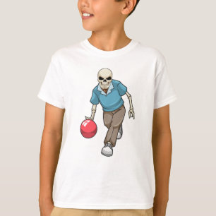 Skelet bij Bowling met Bowling-bal T-shirt