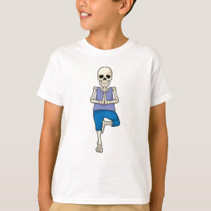 Skelet bij Yoga Stretching T-shirt