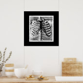 Skelet Botten Torso Body Halloween Poster (Keuken)