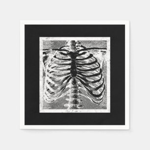 Skelet Botten Torso Body Halloween Servet