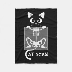 Skelet Cat Scan CT Scannen Grappige X Ray Pun Meme Fleece Deken