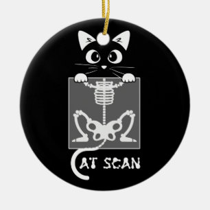 Skelet Cat Scan CT Scannen Grappige X Ray Pun Meme Keramisch Ornament