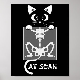 Skelet Cat Scan CT Scannen Grappige X Ray Pun Meme Poster