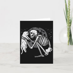 Skelet Cat Skull Kat Schattigee Gothic Halloween M Kaart