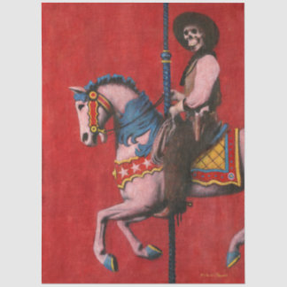 Skelet Cowboy Draaimolen Tissuepapier