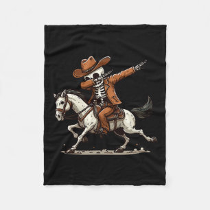 Skelet Cowboy Halloween Kostuum Kinderen Jongens M Fleece Deken