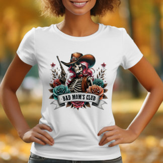 Skelet Cowboy met Pistool T-shirt