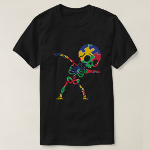 Skelet Dabben voor Autisme Acceptatie Shirt – Neu