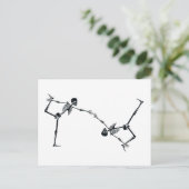 Skelet dansen Halloween Briefkaart (Staand voorkant)