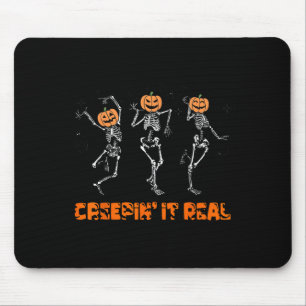 Skelet Dansen Kruipen Het Echt Halloween Grappig Muismat