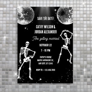 Skelet Dansfeest Disco Trouw Uitnodiging