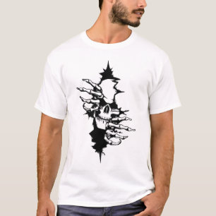 Skelet dat naar boven komt t-shirt