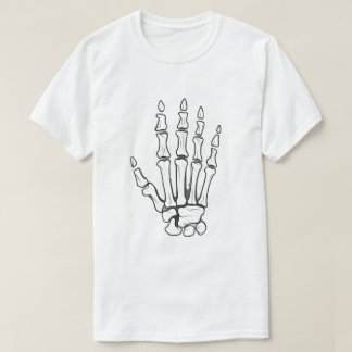 Skelet dat naar buiten komt t-shirt