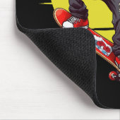 Skelet dat skateboardt muismat (Hoek)