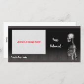 Skelet - de Kaart van de Foto van Halloween (Voorkant / Achterkant)