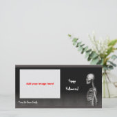 Skelet - de Kaart van de Foto van Halloween (Staand voorkant)