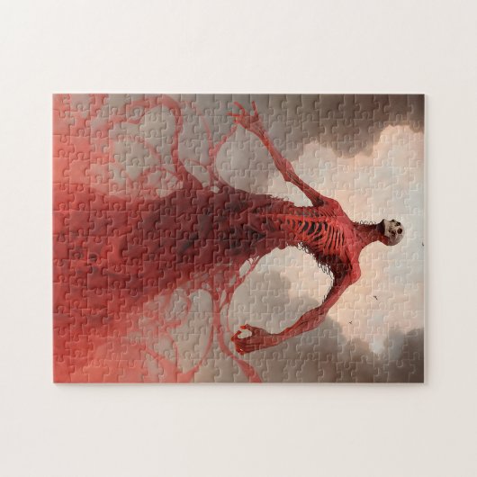 Skelet Demon Creature Dark Fantasy Horror Legpuzzel (Horizontaal)