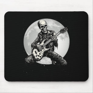 Skelet die gitaar speelt Punk Rock Muziek Hallowee Muismat