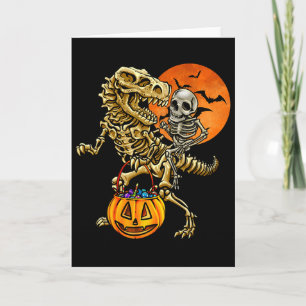 Skelet Dinosaurus Halloween Pompoen Voor Jongens K Kaart