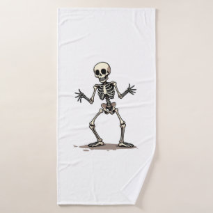 Skelet doet de Dab � Grappige Halloween Dans Shi Badhanddoek