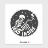 Skelet dood van binnen sticker (Vel)