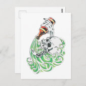 Skelet Drink bier Briefkaart (Voorkant / Achterkant)